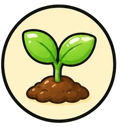 Founder badge with a green seedling, earned for starting a business