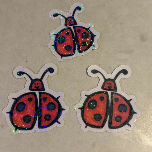 Ladybug stickers from Shira’s Sticker Shop
